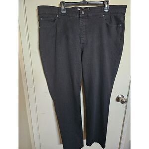 Soft Surroundings Women's Black Jeans Straight Leg Style #5EU08 Button Logo‎